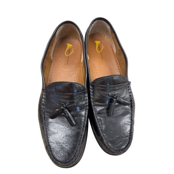 French Shriner Buchanan SKU 7447 Mens Black Leather Tassel Loafers 12M main image 9